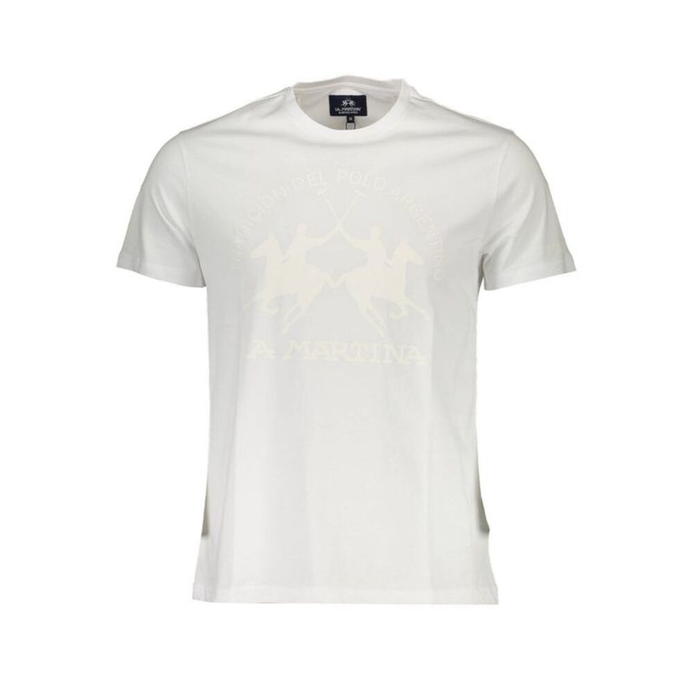 La Martina Bianco Cotton Men Men's T-Shirt